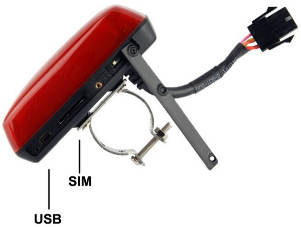 GPS304 Waterproof Motorcycle GSM GPRS GPS Tracker LBS Locator W/ TF Slot for GPS Data Logging 9~40V Support Alarm Siren