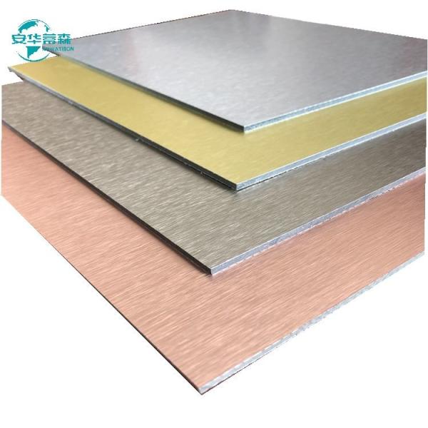High Gloss Brushed ACP Exterior Aluminium Cladding 2440mm Length 1220mm Width