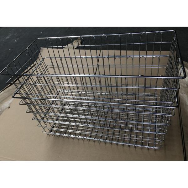 Stainless Steel 304 Welded Wire Storage Basket / Kitchen Drawer Basket