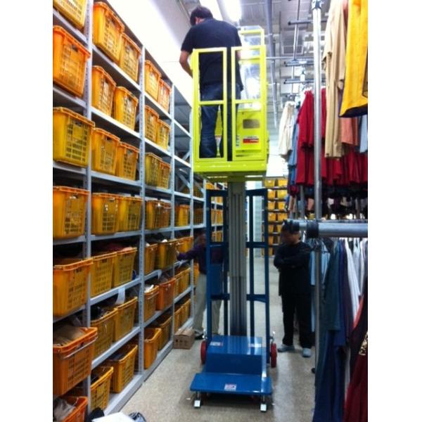 Hydraulic Aluminum Alloy Aerial Order Picker Lift Semi - Electric 3.8m