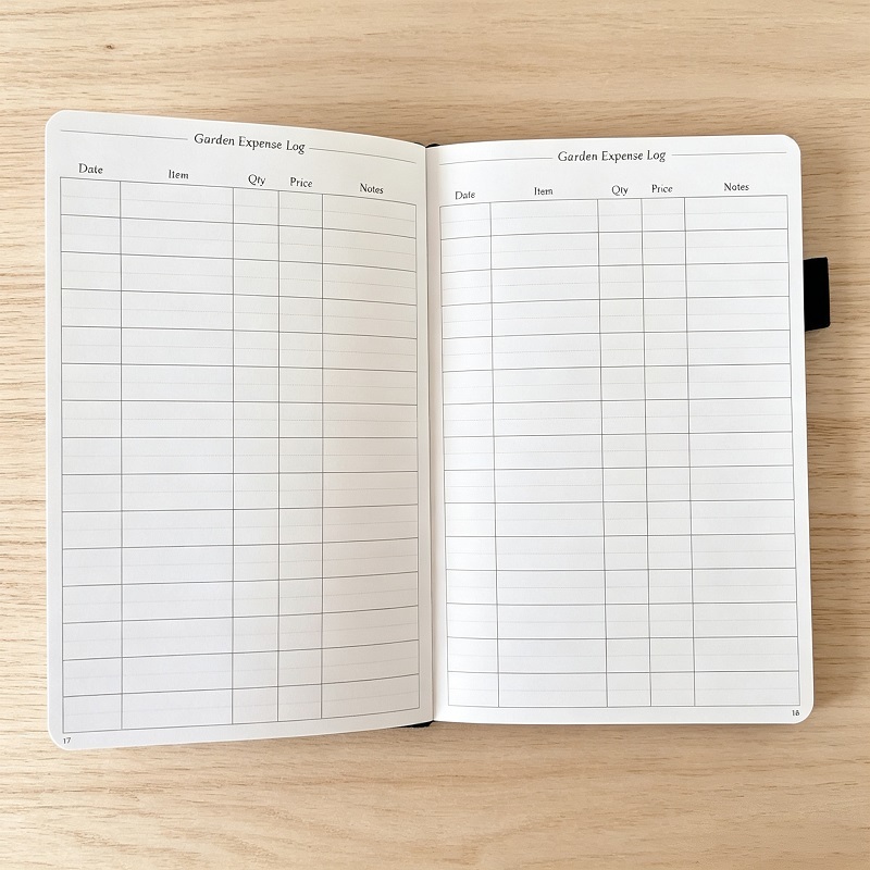 Garden Maintenance Log Book With Hardcover And Elastic Closure For Plant Tracking