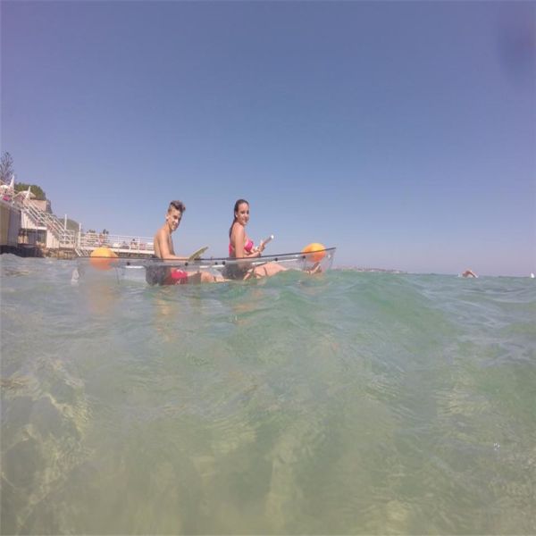 SGS Plastic Small Fishing Boats Unbreakable Polycarbonate Clear Lover Kayaks