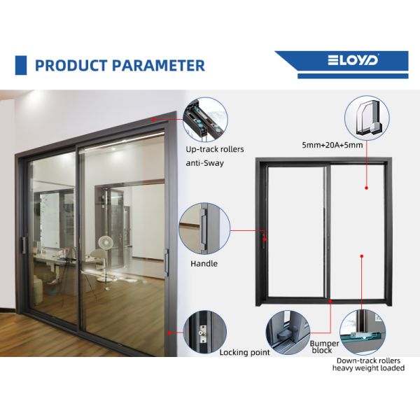 ODM Exterior Entry Opaque Glass Sliding Doors Aluminum 144 X 80 For Patio