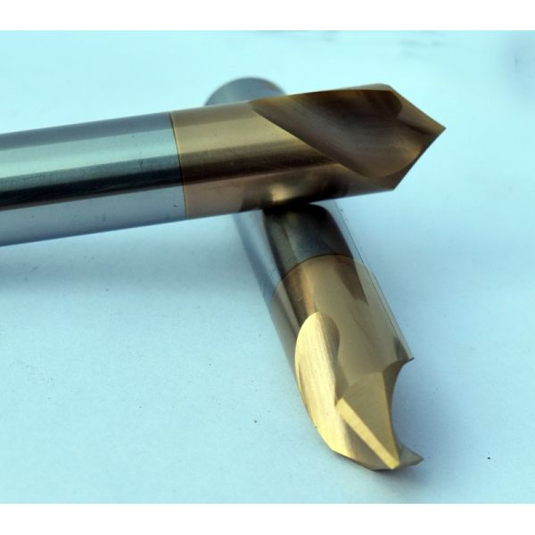 Dia 3 mm 90 Degree Chamfer End Mill , 50 mm Length Milling Machine Cutters