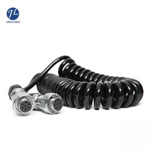 China Waterproof Rear View Camera Cable Trailer 7 Pin With 2 Channel CAMS on sale