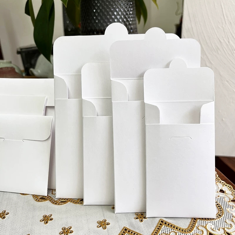 White Kraft Paper Envelopes With Tuck Flap For Message Card Collection