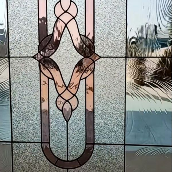 Stain Glass Art Art Deco Memphis Stained Glass Panel Stained Glass Art Work