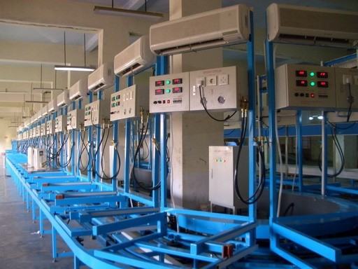 Window AC Electronic Automated Assembly Line Floor Type AC Performance Testing System