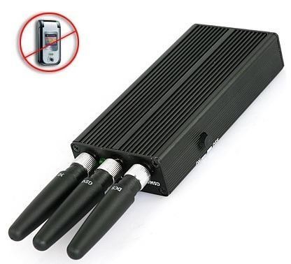 3 Antenna Mini Mobile Phone Signal Jammer 3G/GSM/CDMA/DCS/PHS GPS Blocker Inbuilt Battery