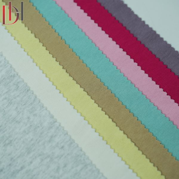 Unisex Fleece Hoodie Fabric 100% Organic Plain Dyed Cotton Fabric Medium Weight 380gsm