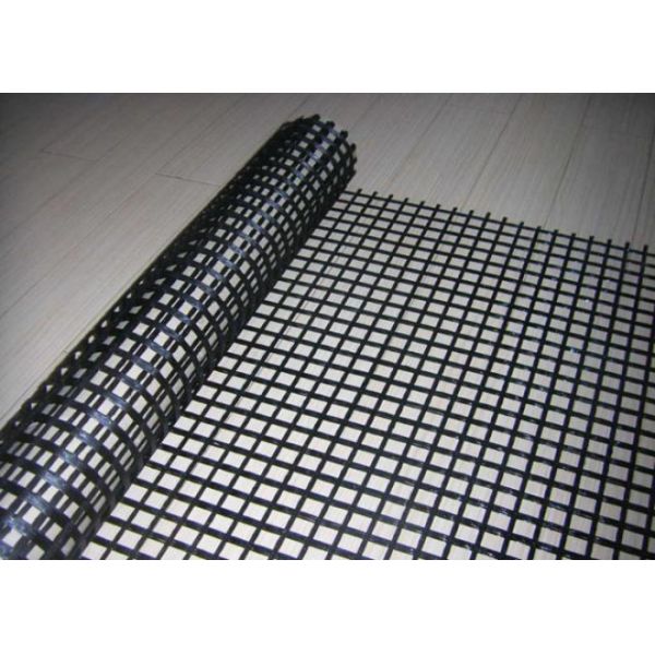 High Strength Fiberglass Geogrid for Bridge , PP Glass Fiber Geogrid