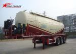 Three Alxe Bulk Cement Tanker Trailer , Long Life Cement Carrier Truck