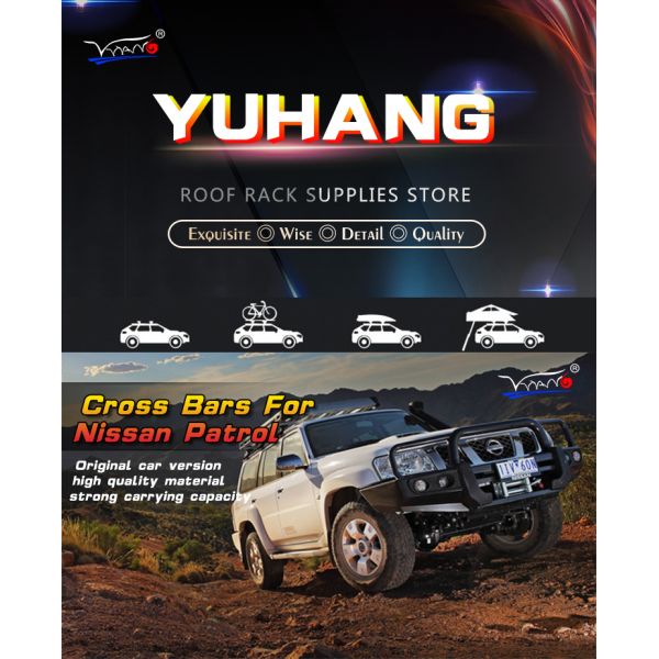 Nissan Patrol B061 Car Rack Cross Bars Custom Color With Mounting Hardware