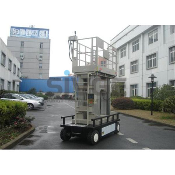 Aluminium Mast Self Propelled Aerial Lift 12m For Office Buildings