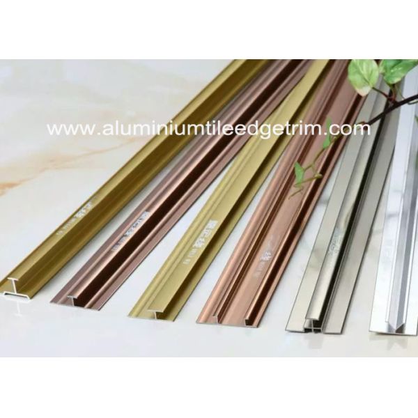 H / Mid Joint Aluminium Flooring Profiles Tile Trim Cladding Panels Applied