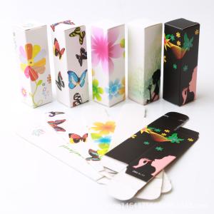 Cheap 350g white cardboard Lipstick tube color box packaging Four-color printing cosmetic package for sale