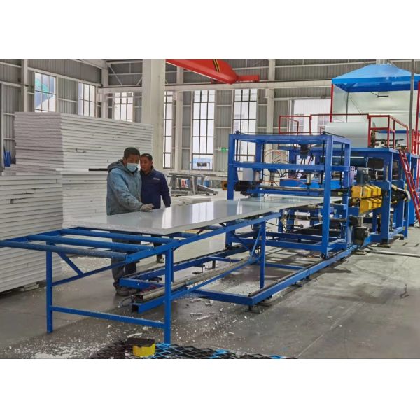 1000mm Plc Control Sandwich Panel Making Machine With Flying Tracking Cutting System