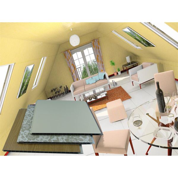 Green Anti - static Interior PVC Wall Panels Cladding Calcium Carbonate