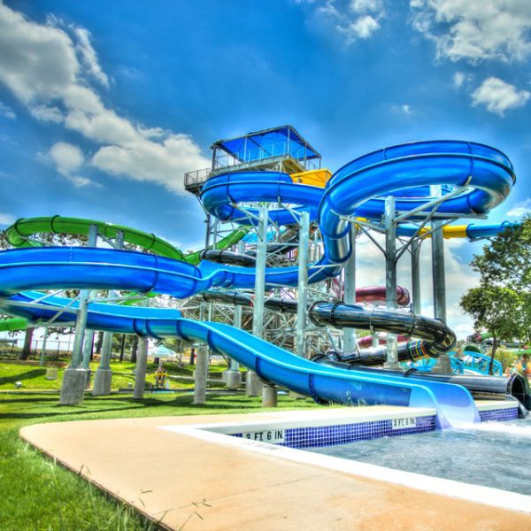 Fiberglass Water Slide Aqua Park FRP Spiral Slide Outdoor Water Play Park