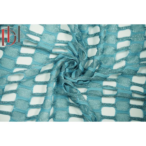 100% Polyester Soft Jacquard Fabric Quick Dry Cotton Bikini Skirt Fabric With Holes