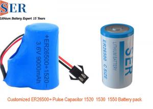 Cheap 3.6v Lithium Battery Pack ER26500 With 1550 Pulse Capacitor ER26500+HPC1550 For Internet Thing for sale