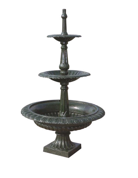 Garden Ornamental Iron Parts 3 Tier Outdoor Cast Iron Stone Wall Fountain