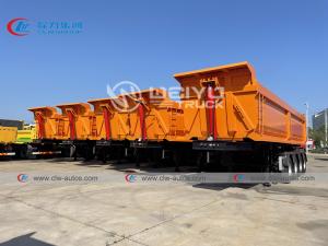 China Jost 4 Axle Rear Tipping Dump Truck Trailer 50t 60tons Mine Sand Stone Gravel Loading on sale