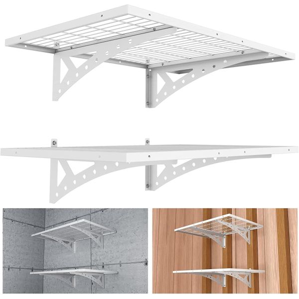 POWERFUL TOOL HOLDERS 2x3ft Garage Storage Wall Mount Shelving Rack for Warehouse Wall Shelves Rack Support