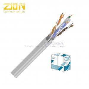 Cheap F / UTP Cat6 Cable BC PVC CM Twisted Pair Installation In White Jacket for sale