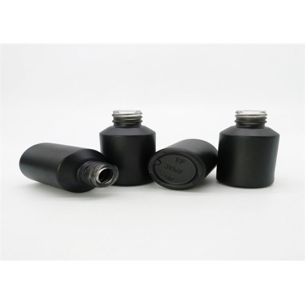 In Stock Black Frosted Small Glass Dropper Bottles With 18/410 Neck Size