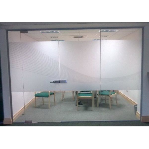 OEM 0.1mm Vinyl Frosted Window sticker Film with Permanent Adhesive