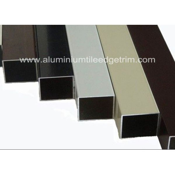 Lightweight Extruded Aluminum Square Tube Powder Coating Corrosion Resistant