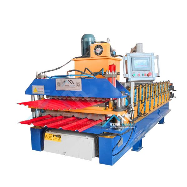 Double Layer Steel Roof Roll Forming Machine with 5.5 KW Power and 15-16 Stations
