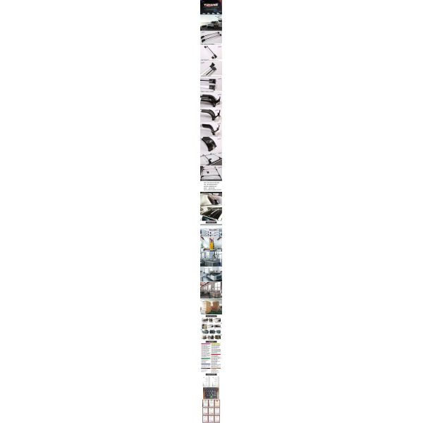 B025 LAND ROVER DISCOVERY 4 Roof Rack Cross Bars SILVER / BLACK Color 2014 - 2018