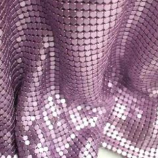 Eco Friendly Shiny Woven Metal Mesh Fabric For Creating Dresses / Skirts