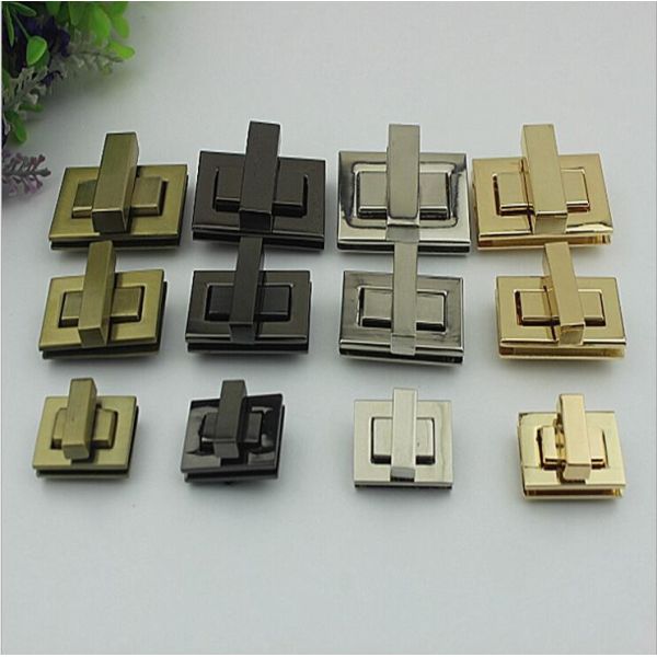 High quality new design zinc alloy square metal handbag turn lock in China