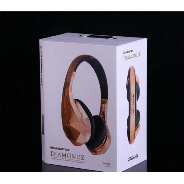 1:1 with original Monster Diamond Tears EDGE on-ear headphones GOLD Limited