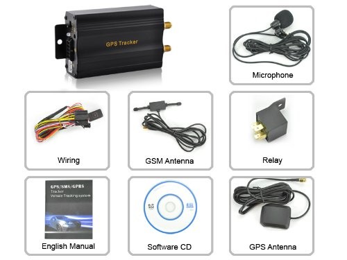 New TK103A Global Car Auto GPS Vehicle Tracker W/ Real-time online tracking on Google Map