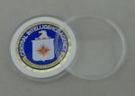 Central Intelligence Agency Brass Military Coin , Soft Enamel And Gold Plating
