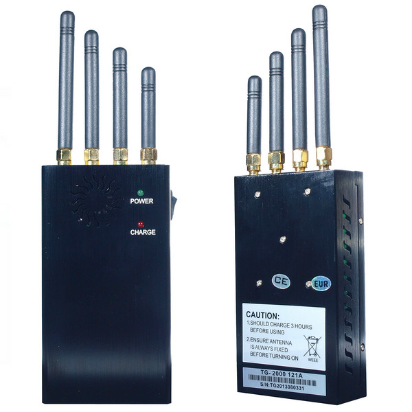 4 Antenna Portable Cell Phone GSM 3G WIFI Signal Jammer Blocker W/ Single Band Switch