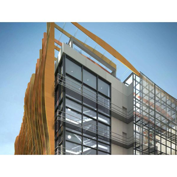 Villa Soundproof Aluminium Curtain Wall Cladding Double Glazed