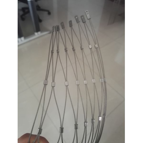 Versatile Stainless Steel Wire Rope Mesh Ferruled Type / Knotted Type