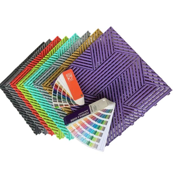 Polypropylene Garage Floor Tiles 2500Lbs Interlocking Garage Flooring Chemical Resistance