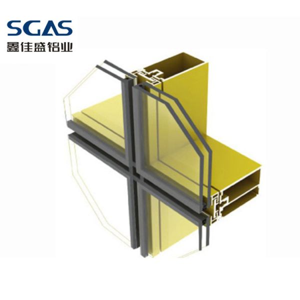 Invisible Frame Aluminium Curtain Wall Glazing Aluminum Curtain Wall Facade