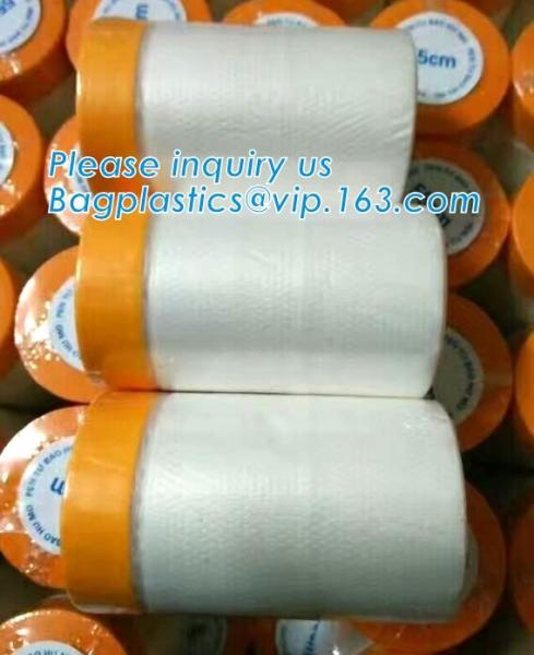 auto paint pre-tape hand-masker pre-folded transparent masking, masking film with masking pre-taped cloth taped maskin