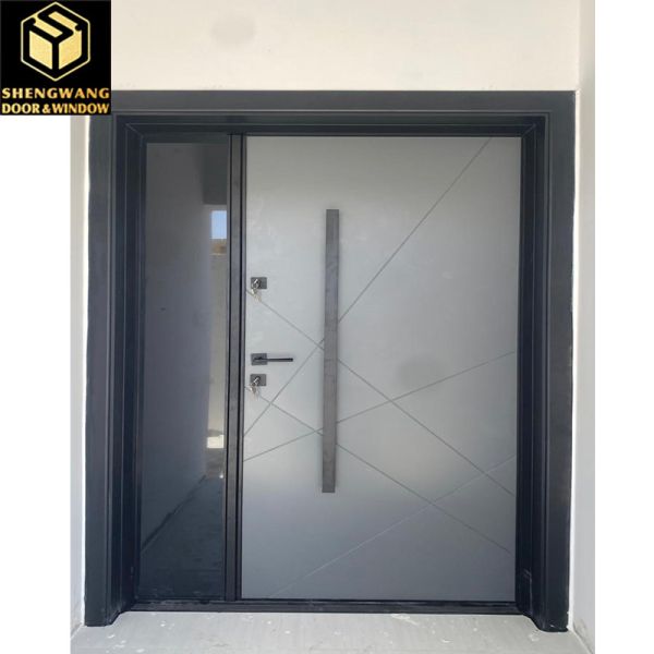 Mortise Lock Glass Aluminium Hinged Door For Hotel Hinged Patio Doors