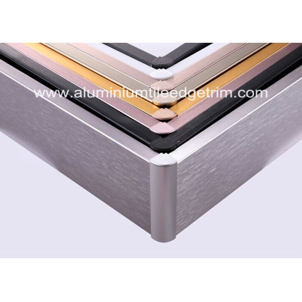 Anti Corrosion Brushed Aluminium Skirting Board For Curved Wall Decoration