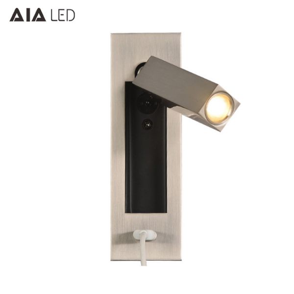 Modern bed wall light IP20 hotel bedside wall lamp 3W led wall bed light headboard wall light