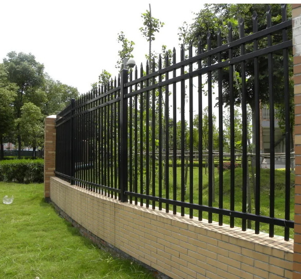 New Design Cheap Wrought Iron Fence Panel Steel Metal Picket Ornamental Fence