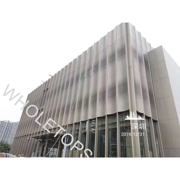 Exterior PVDF Coated 4.0MM Laser Cut Aluminum Panel For Buildings Fire